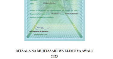 Syllabus Mtaala Elimu ya Awali