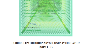 Syllabus Mtaala Mpya Form 1-4 (Sekondari)