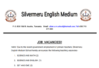Nafasi 8 za Kazi Ualimu Silvermeru English Medium School