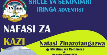 Nafasi za Kazi Ualimu Shule ya Sekondari Iringa Adventist, Feb 2025