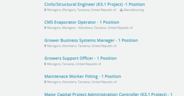 Nafasi 11 za Kazi Kiwanda cha Kilombero Sugar, February 2025