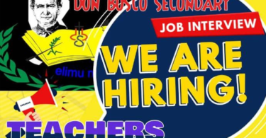 Nafasi 7 za Kazi Ualimu Don Bosco Secondary, March 2025