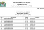 MATOKEO YA USAILI WA KUANDIKA ULIOFANYIKA TAREHE 18/03/2025