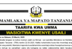 Taarifa Mpya Kwa Waliokosa Nafasi ya Kuitwa Usaili TRA 2025