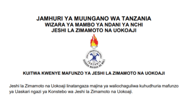 Majina Walioitwa Katika Mafunzo Jeshi la Zimamoto 2025