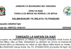 NAFASI 12 ZA KAZI HALMASHAURI YA WILAYA YA PANGANI 20-05-2025
